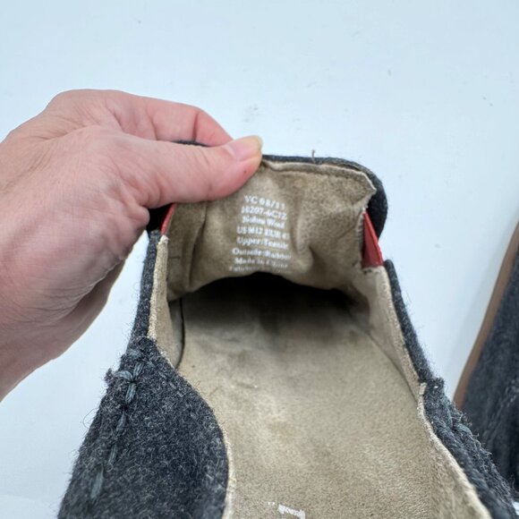 Olukai Mens Nohea Wool Slip-On Shoes Size M12 Charcoal With Rubber Outsole - Picture 8 of 9